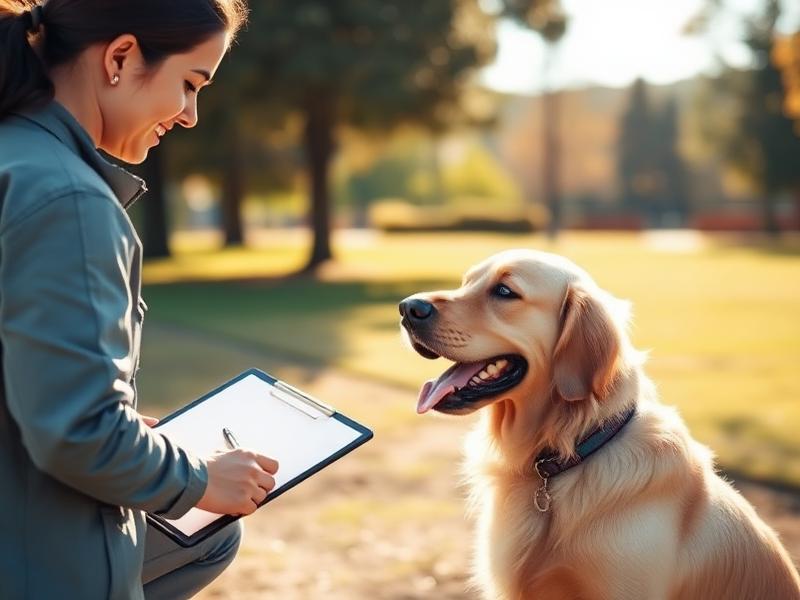 Dog evaluation session